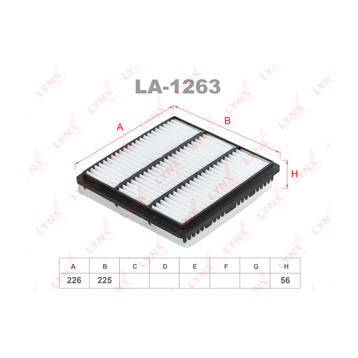 LYNXAUTO Фильтр воздушный LA1263