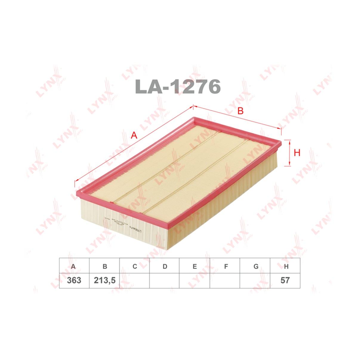 LYNXAUTO Фильтр воздушный LA1276