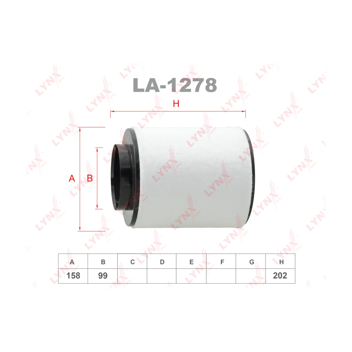 LYNXAUTO Фильтр воздушный LA1278
