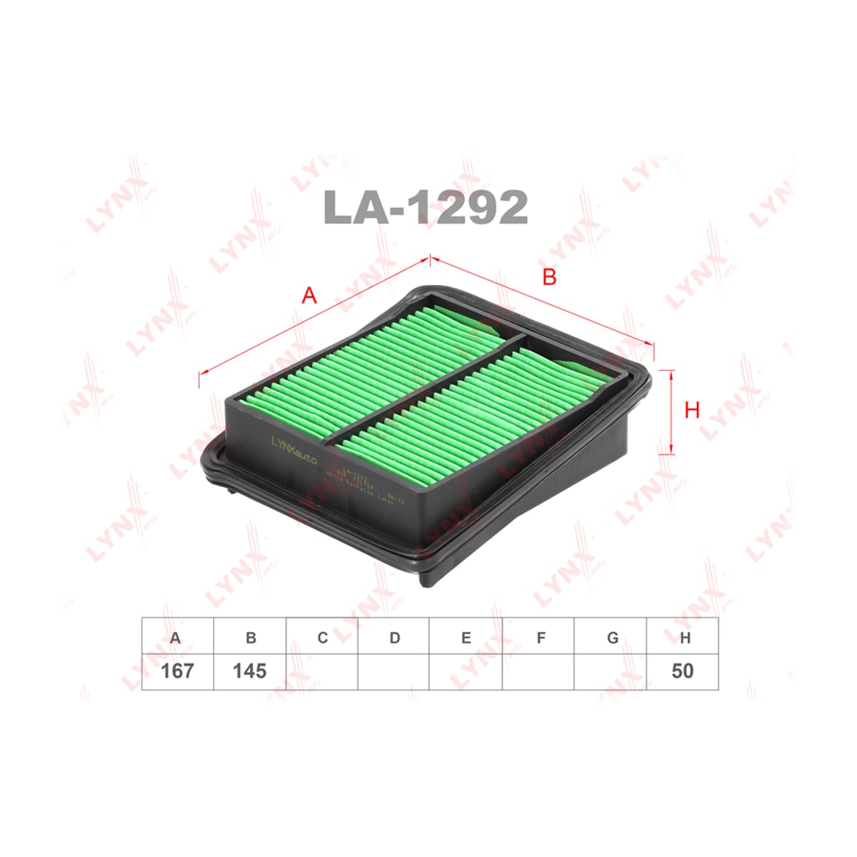 LYNXAUTO Фильтр воздушный LA1292