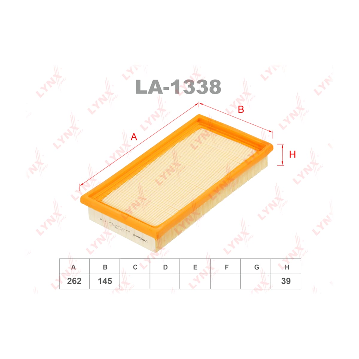 LYNXAUTO Фильтр воздушный LA1338