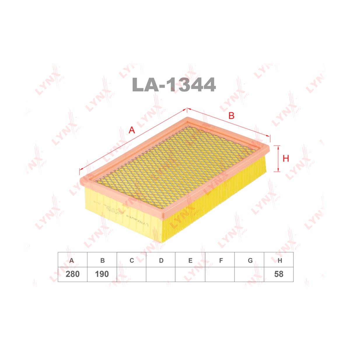 LYNXAUTO Фильтр воздушный LA1344
