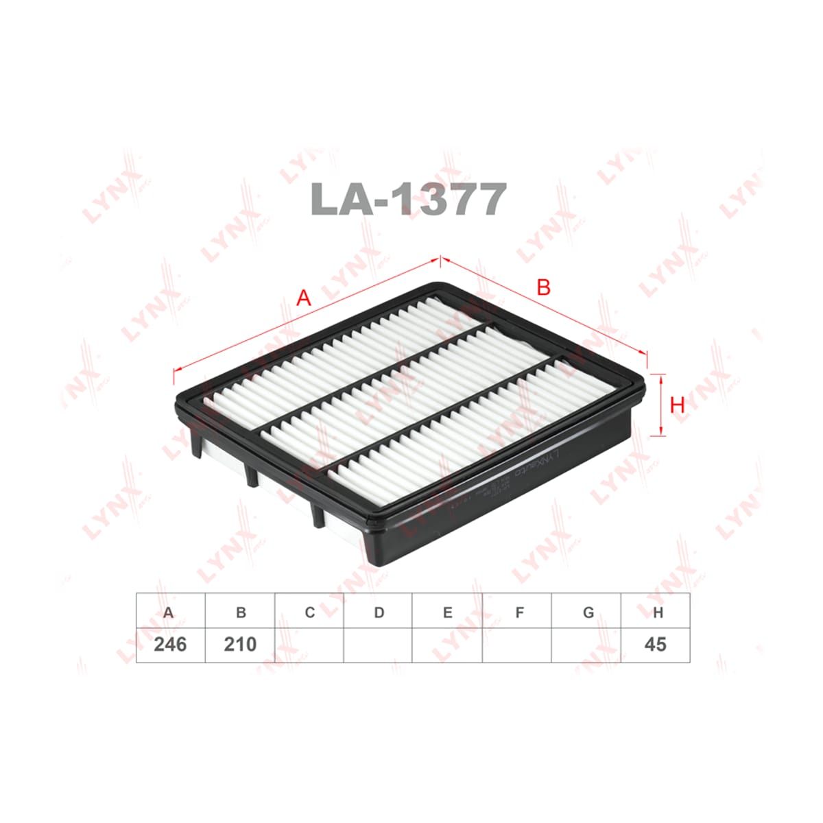 LYNXAUTO Фильтр воздушный LA1377