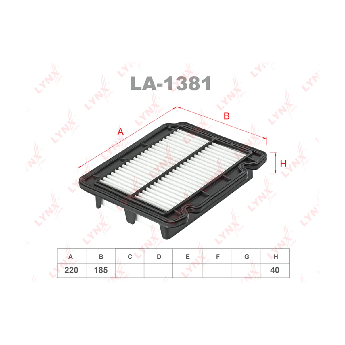 LYNXAUTO Фильтр воздушный LA1381