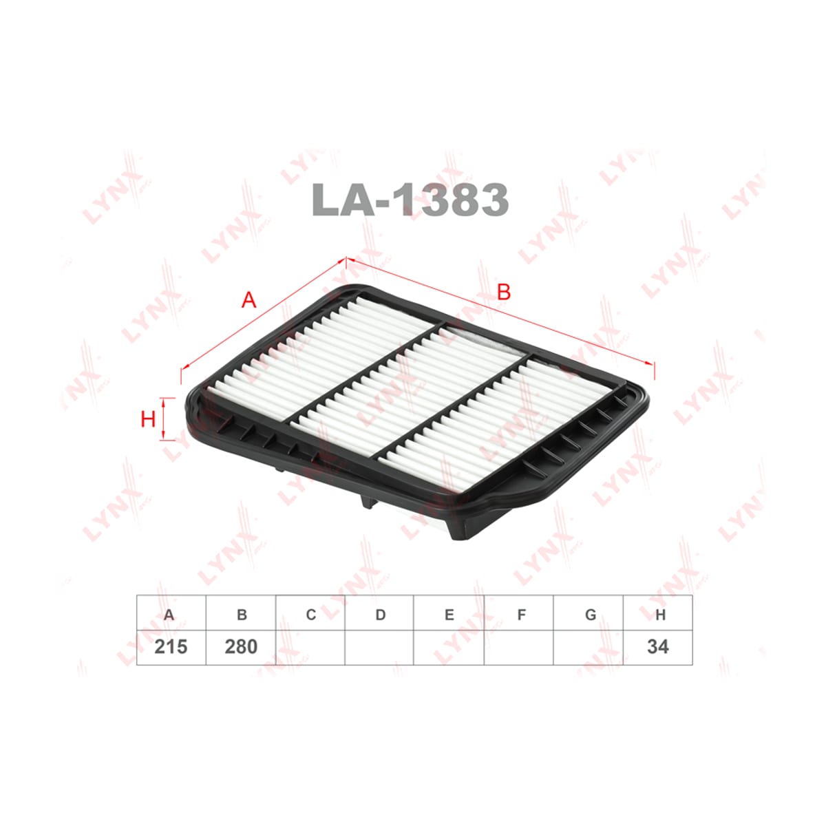 LYNXAUTO Фильтр воздушный LA1383
