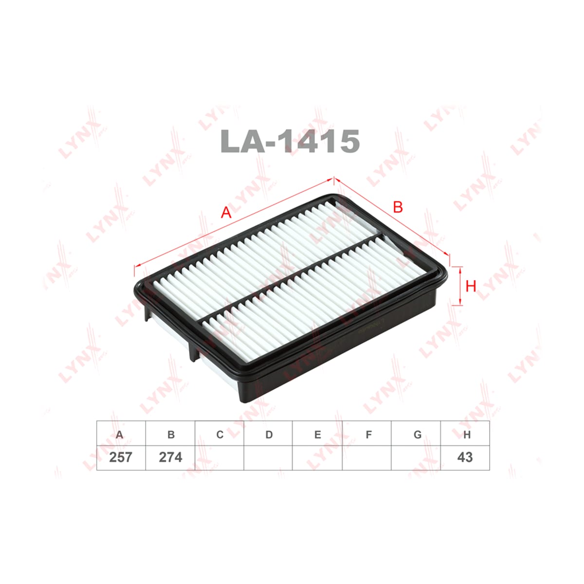 LYNXAUTO Фильтр воздушный LA1415