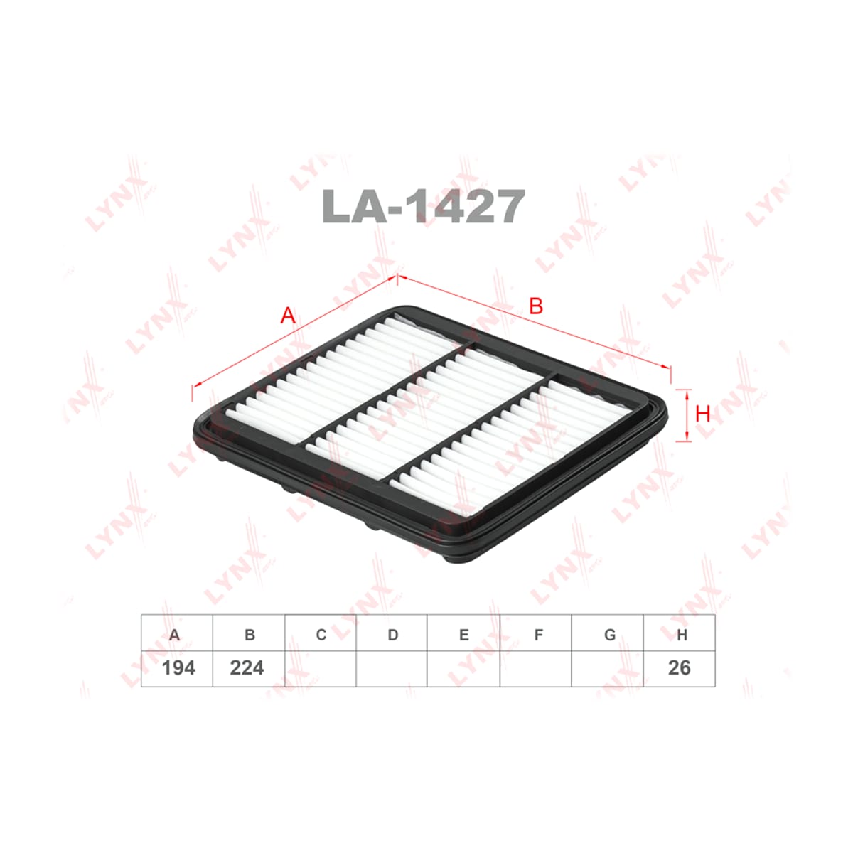LYNXAUTO Фильтр воздушный LA1427