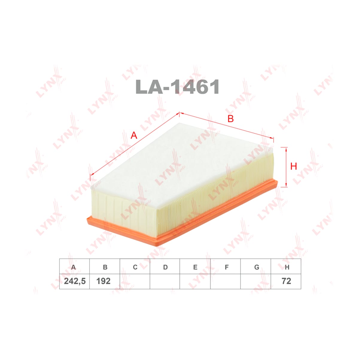 LYNXAUTO Фильтр воздушный LA1461