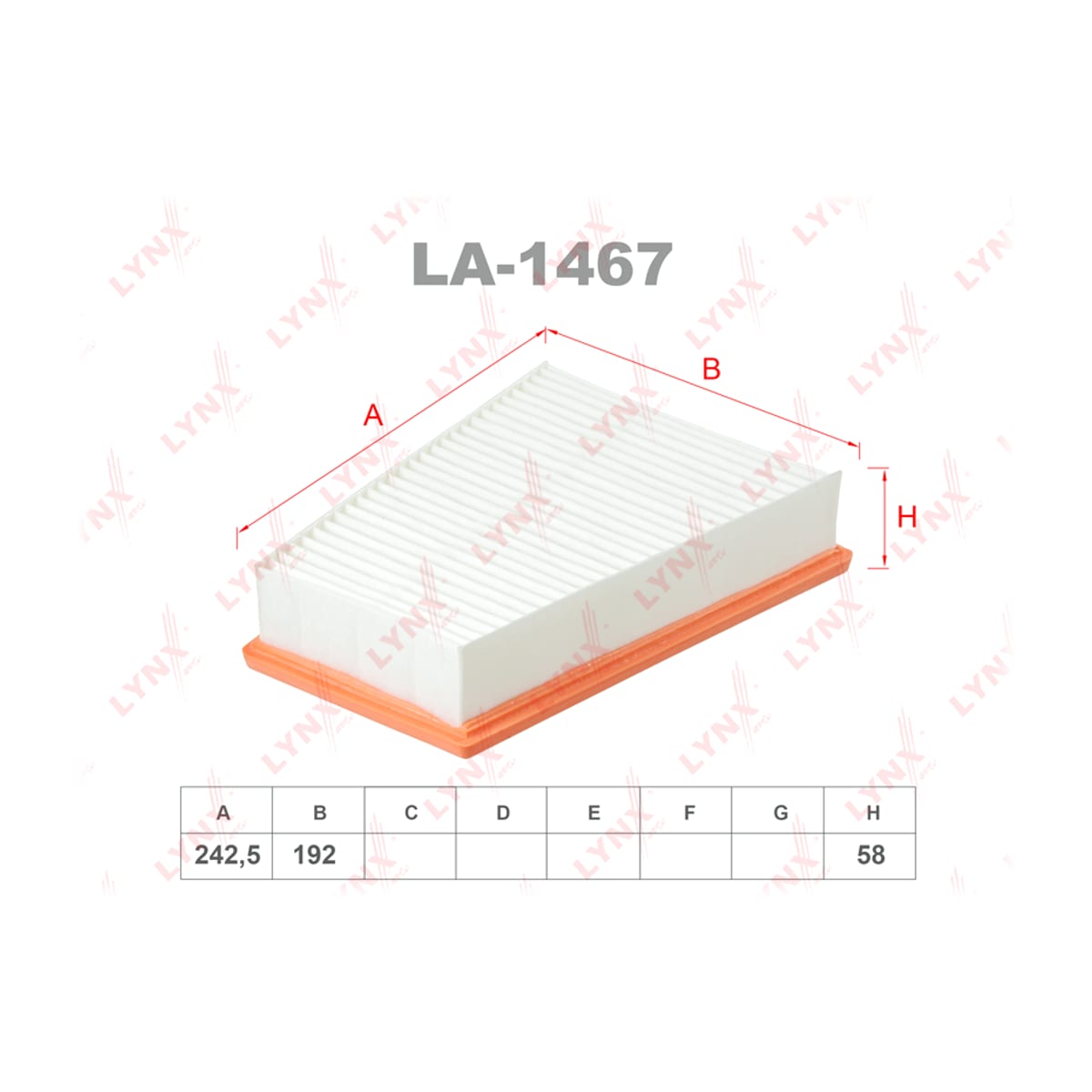 LYNXAUTO Фильтр воздушный LA1467