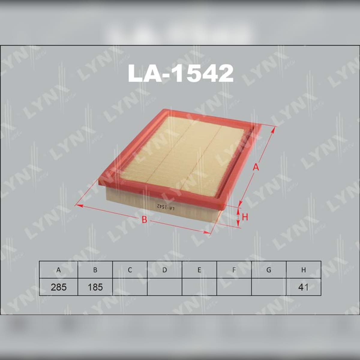 LYNXAUTO Фильтр воздушный LA1542