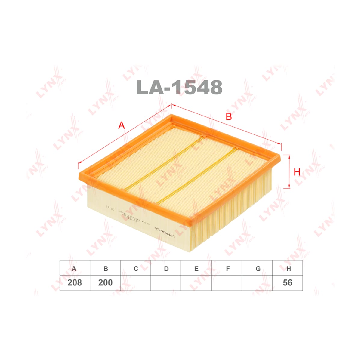 LYNXAUTO Фильтр воздушный LA1548