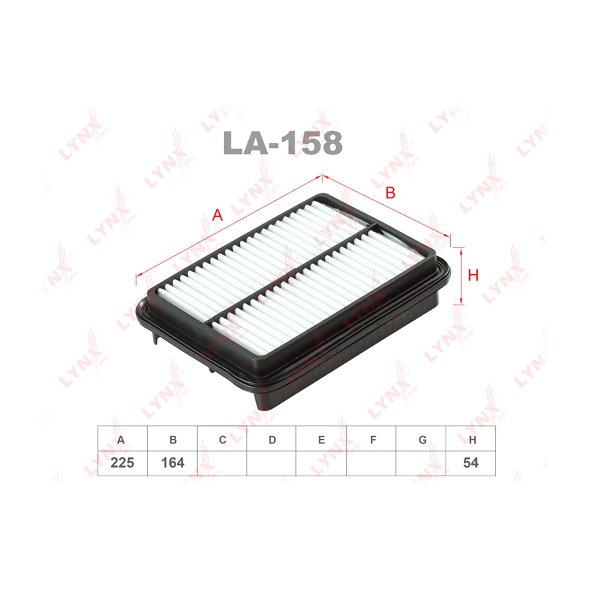 LYNXAUTO Фильтр воздушный LA158