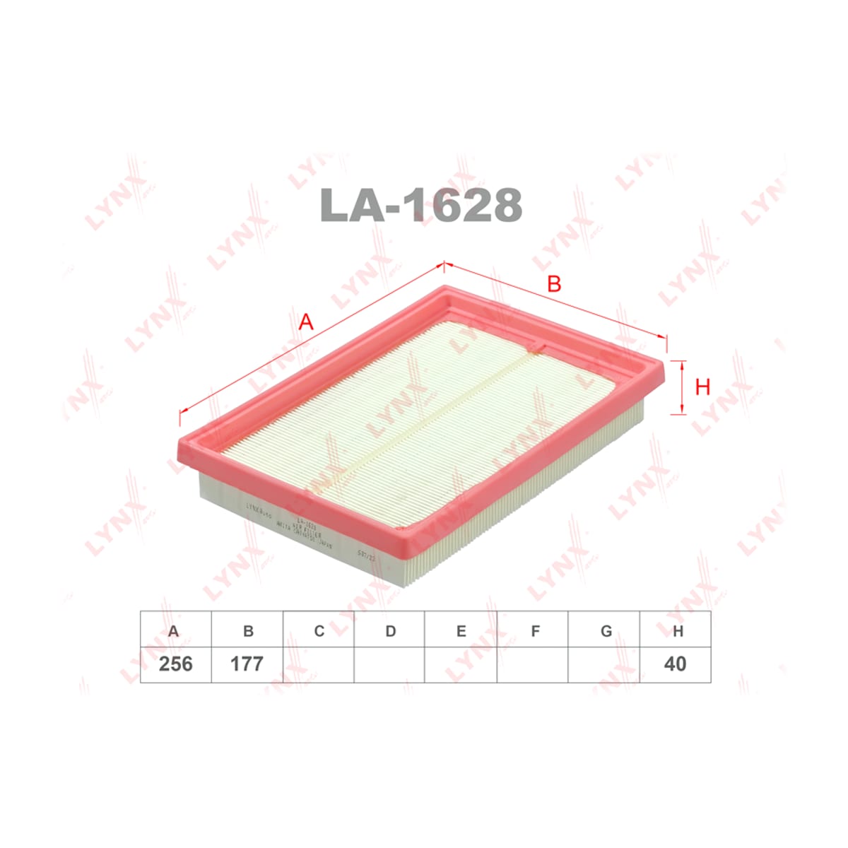 LYNXAUTO Фильтр воздушный LA1628