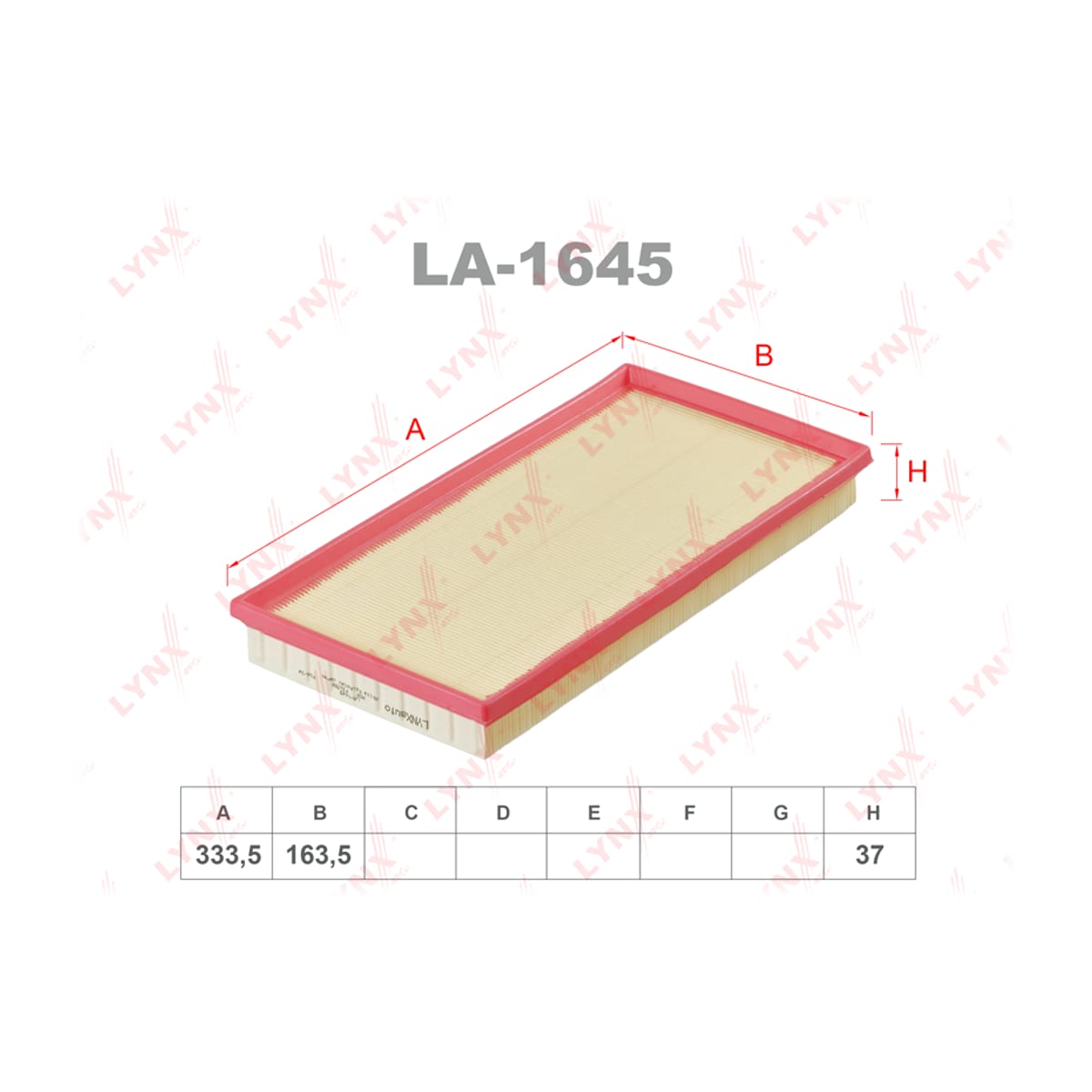LYNXAUTO Фильтр воздушный LA1645