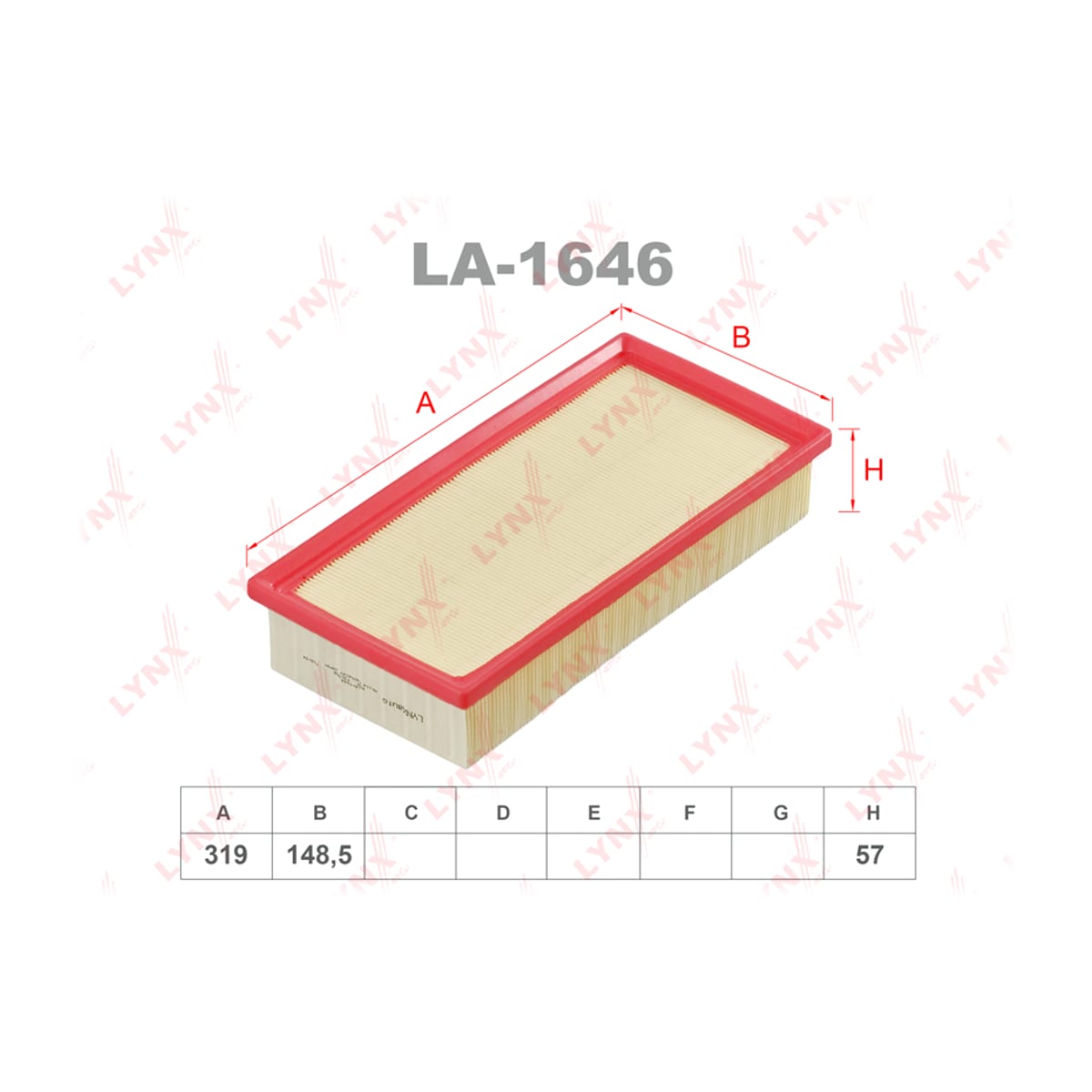 LYNXAUTO Фильтр воздушный LA1646