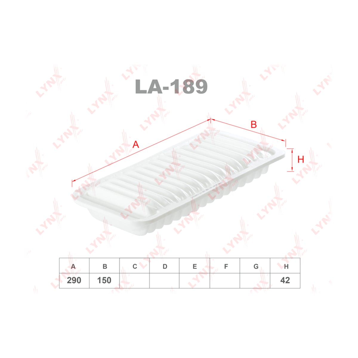 LYNXAUTO Фильтр воздушный LA189