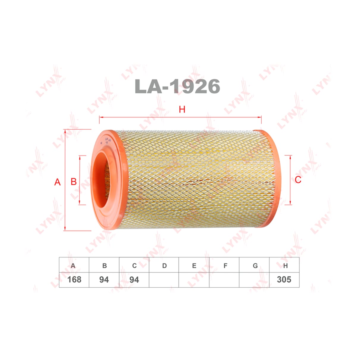 LYNXAUTO Фильтр воздушный LA1926