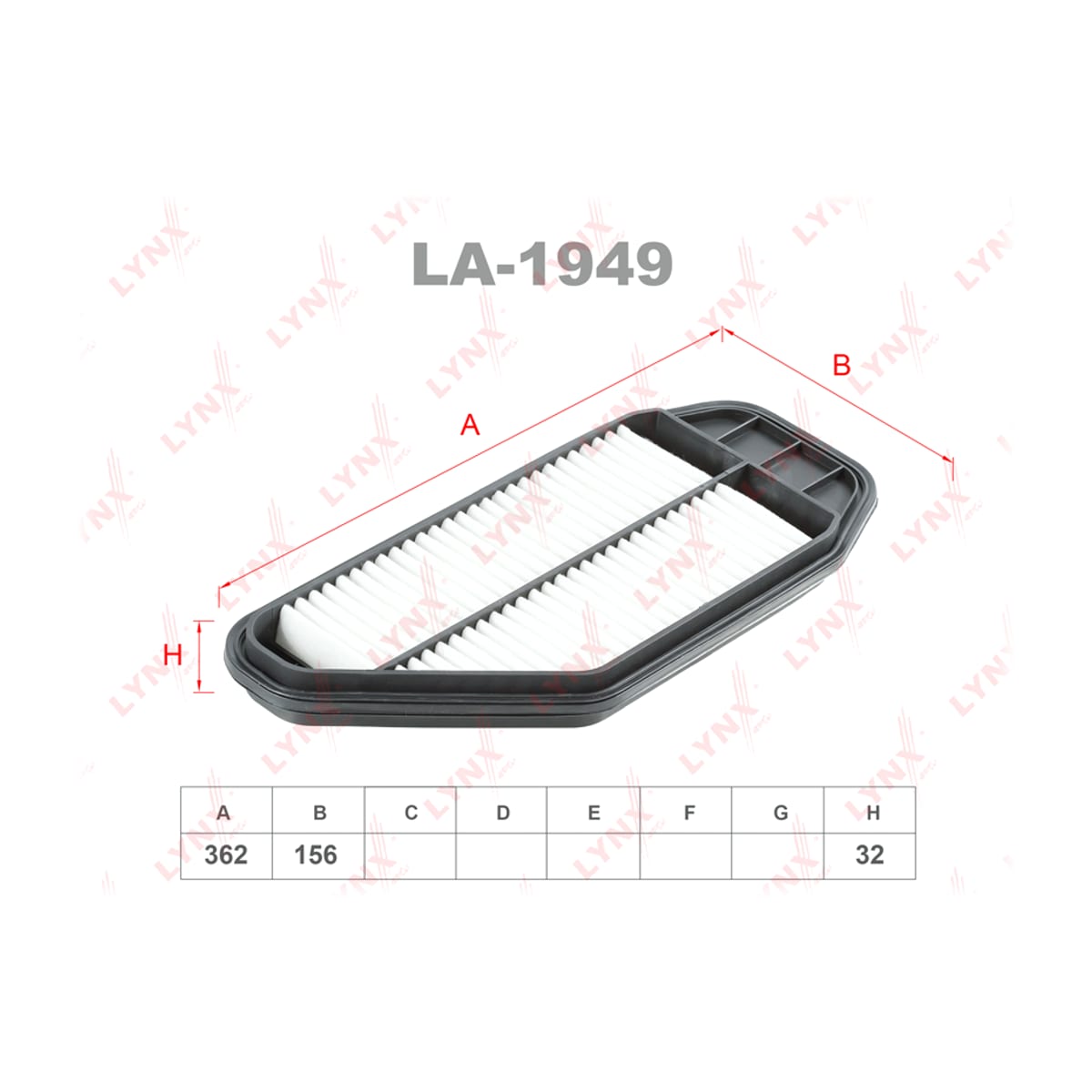 LYNXAUTO Фильтр воздушный LA1949