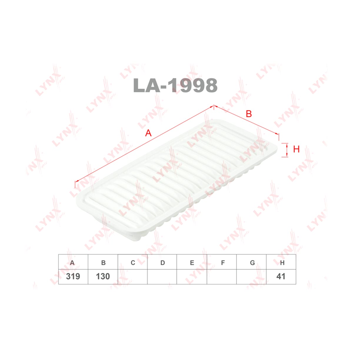LYNXAUTO Фильтр воздушный LA1998