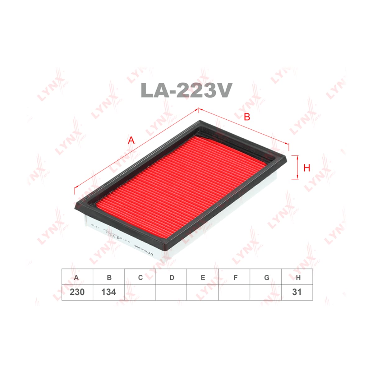 LYNXAUTO Фильтр воздушный LA223V