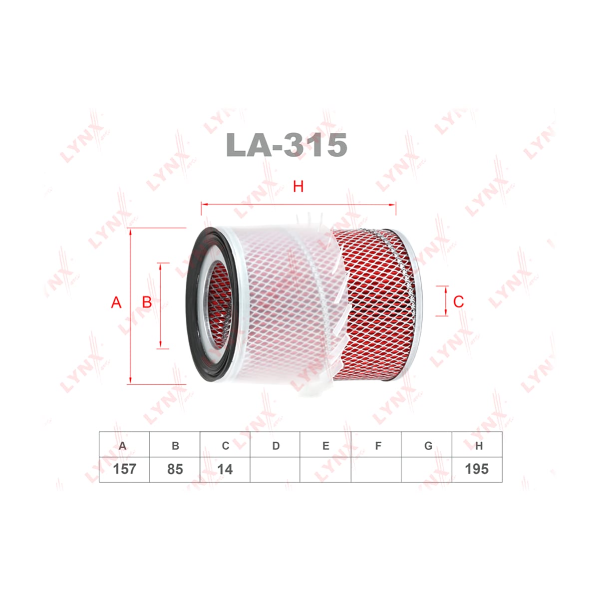 LYNXAUTO Фильтр воздушный LA315