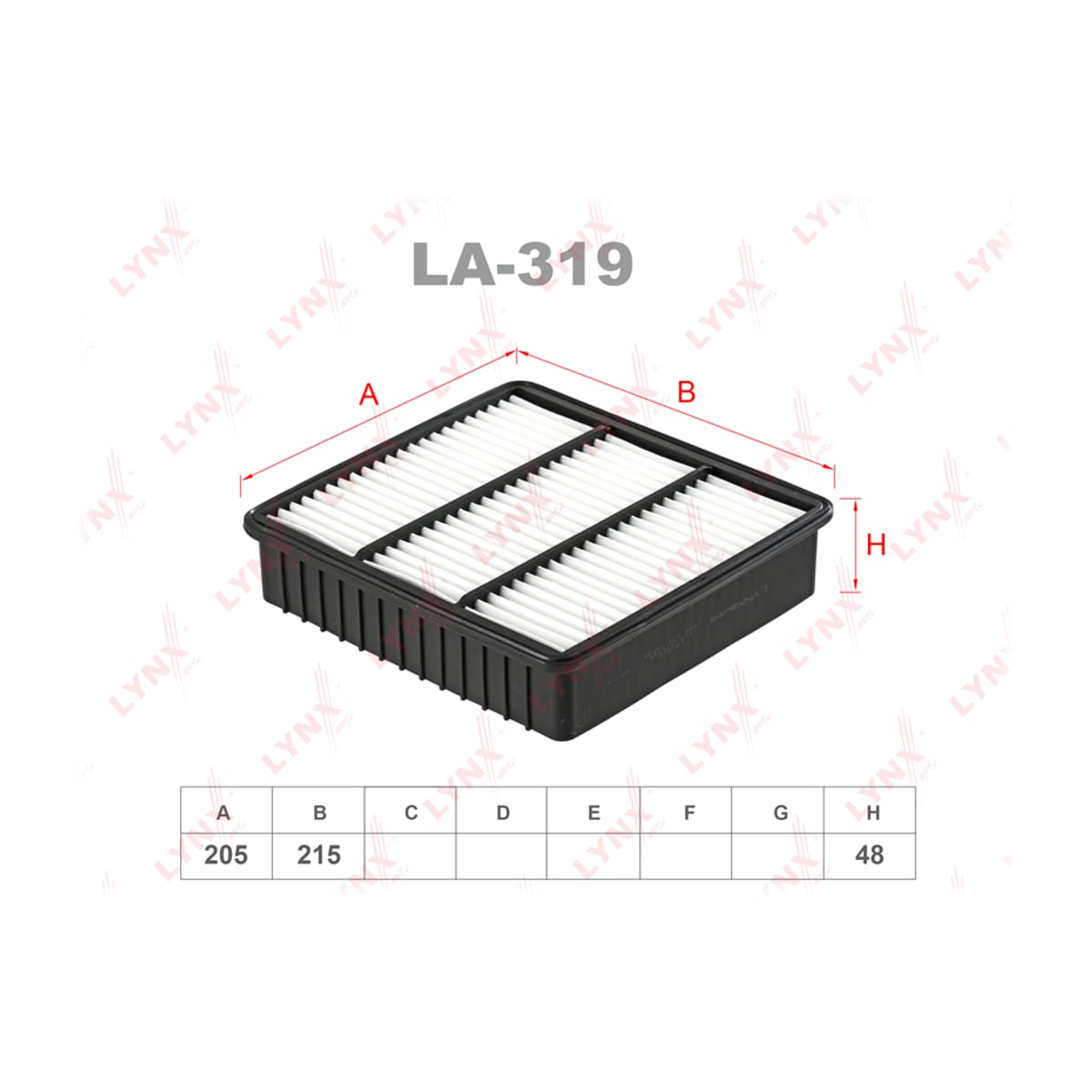 LYNXAUTO Фильтр воздушный LA319