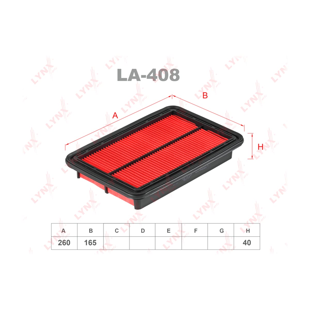 LYNXAUTO Фильтр воздушный LA408