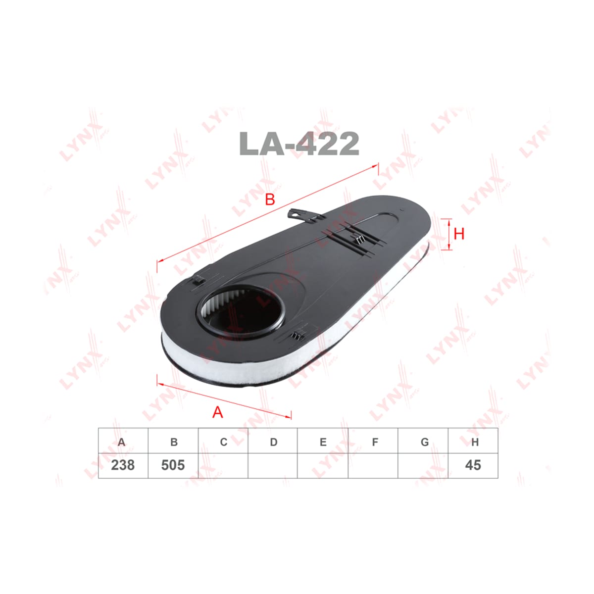 LYNXAUTO Фильтр воздушный LA422
