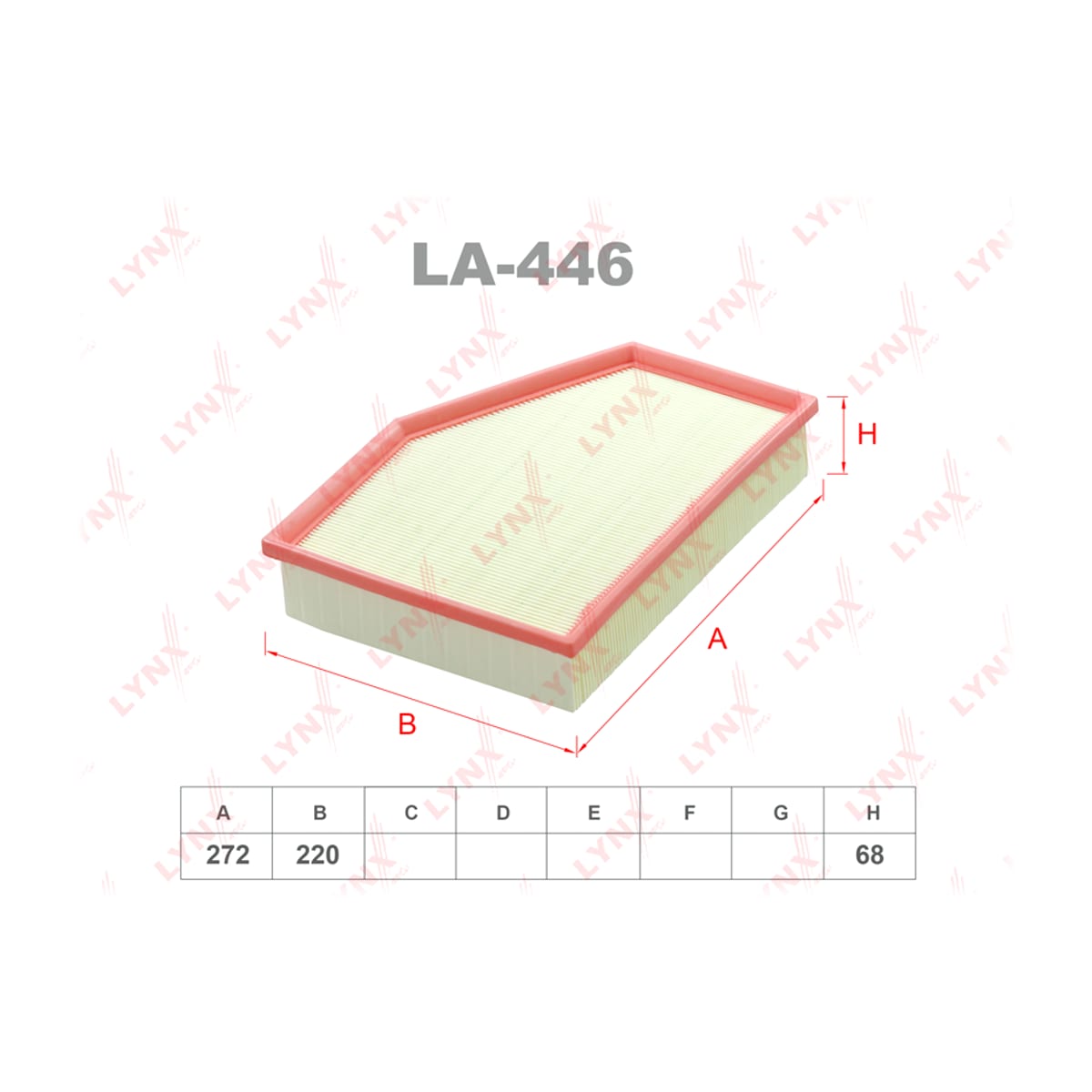 LYNXAUTO Фильтр воздушный LA446