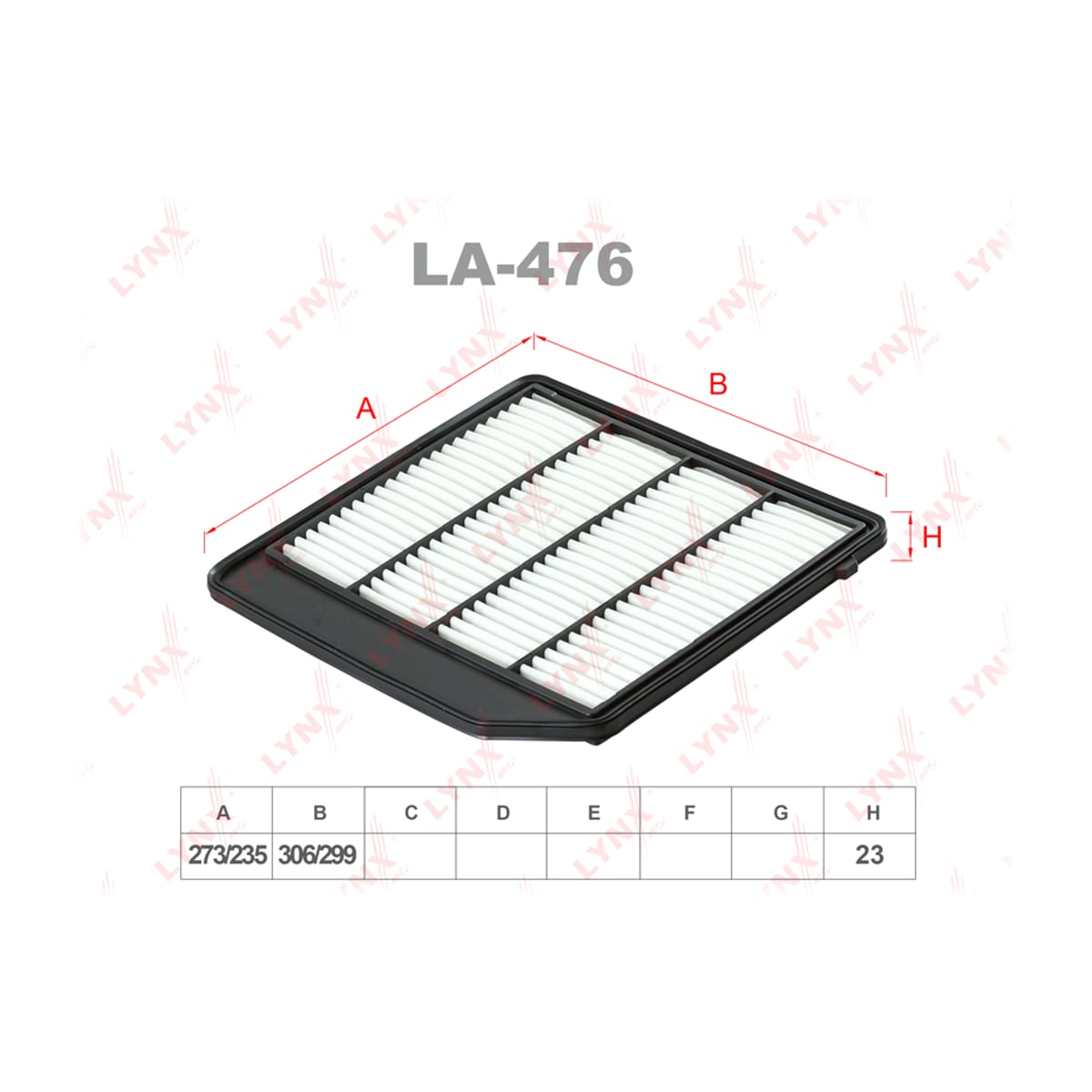 LYNXAUTO Фильтр воздушный LA476