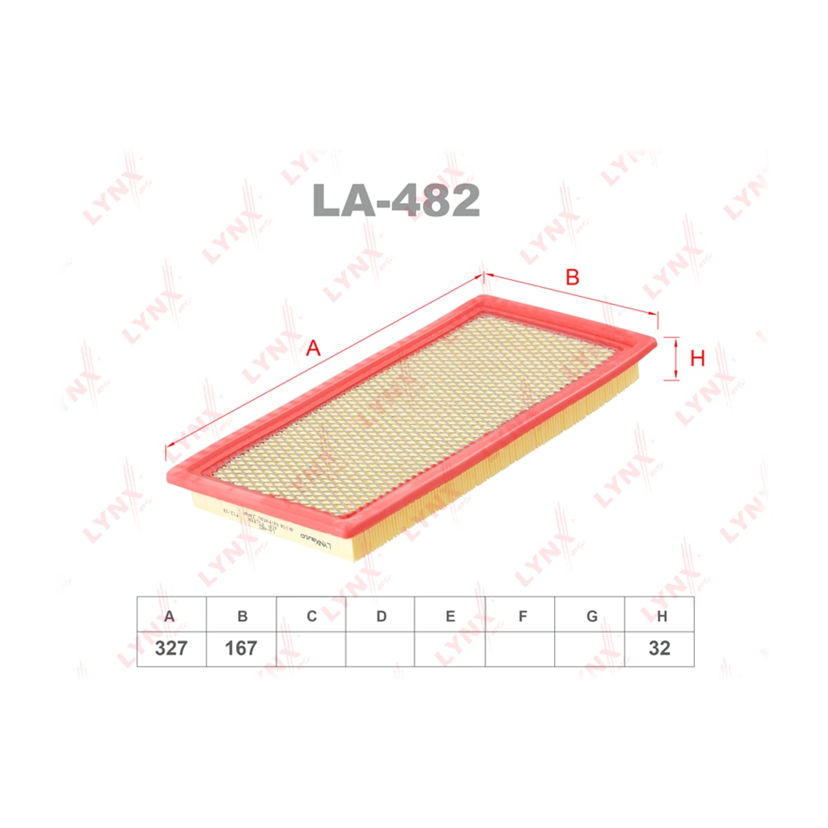 LYNXAUTO Фильтр воздушный LA482