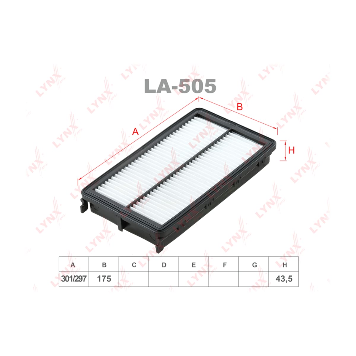 LYNXAUTO Фильтр воздушный LA505