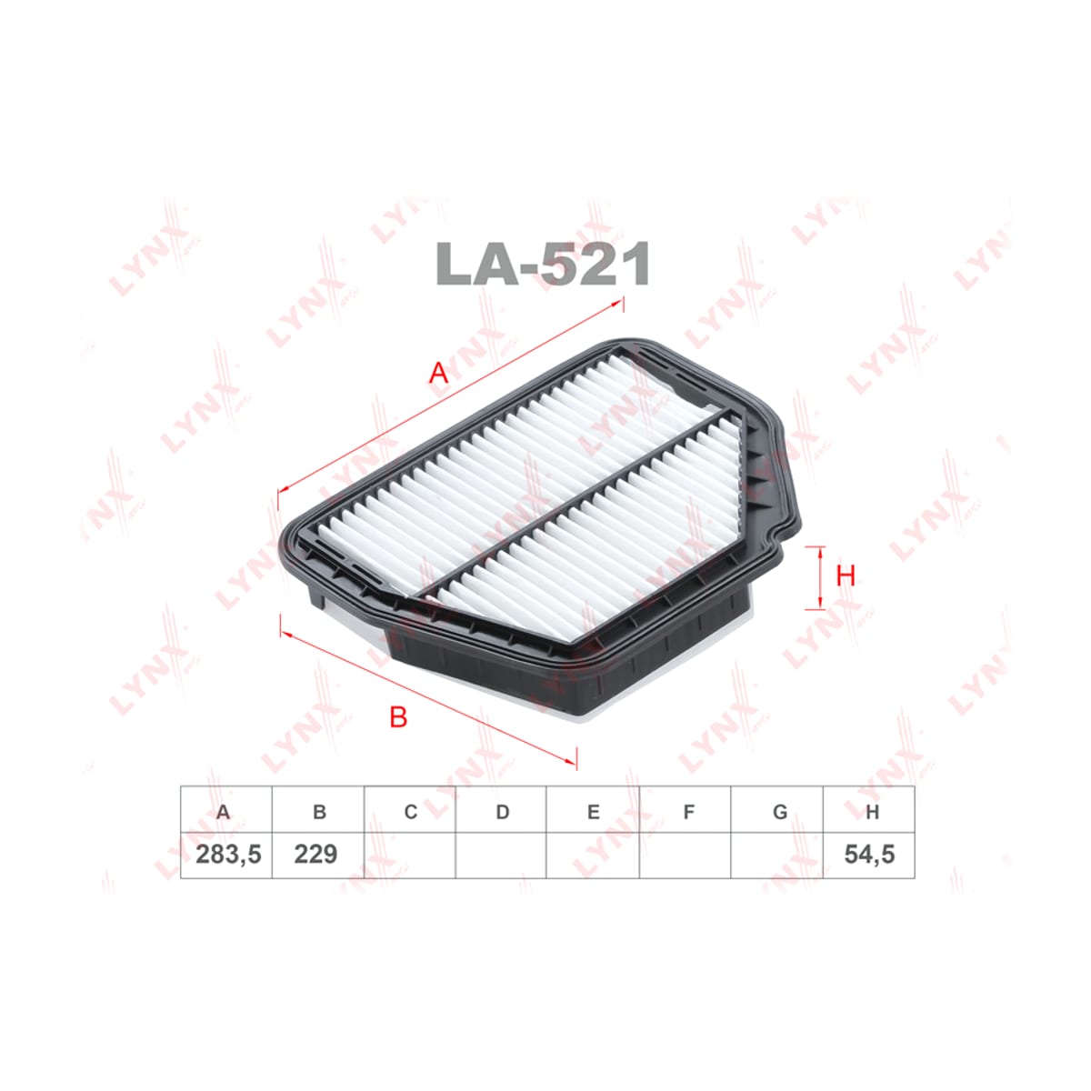 LYNXAUTO Фильтр воздушный LA521