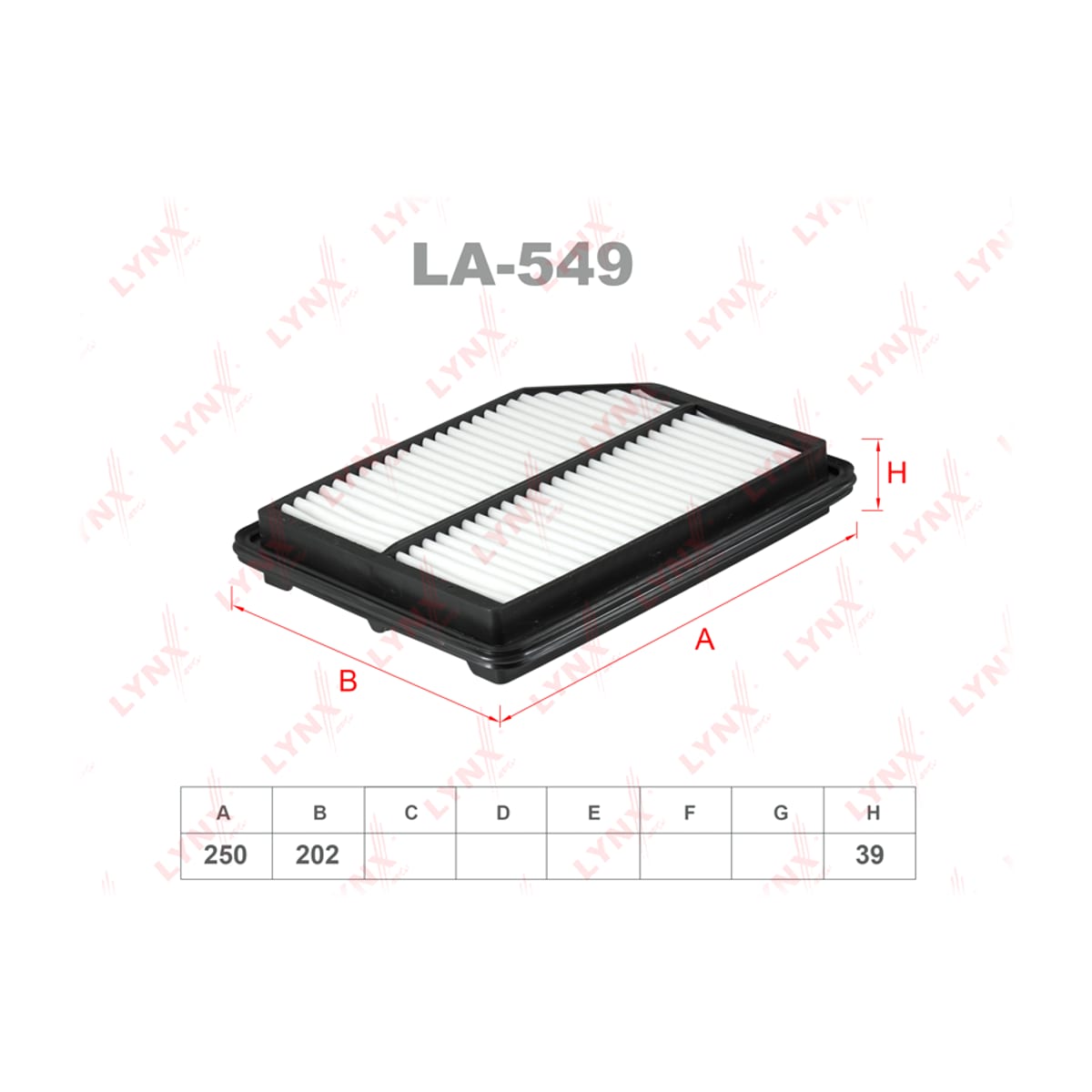 LYNXAUTO Фильтр воздушный LA549