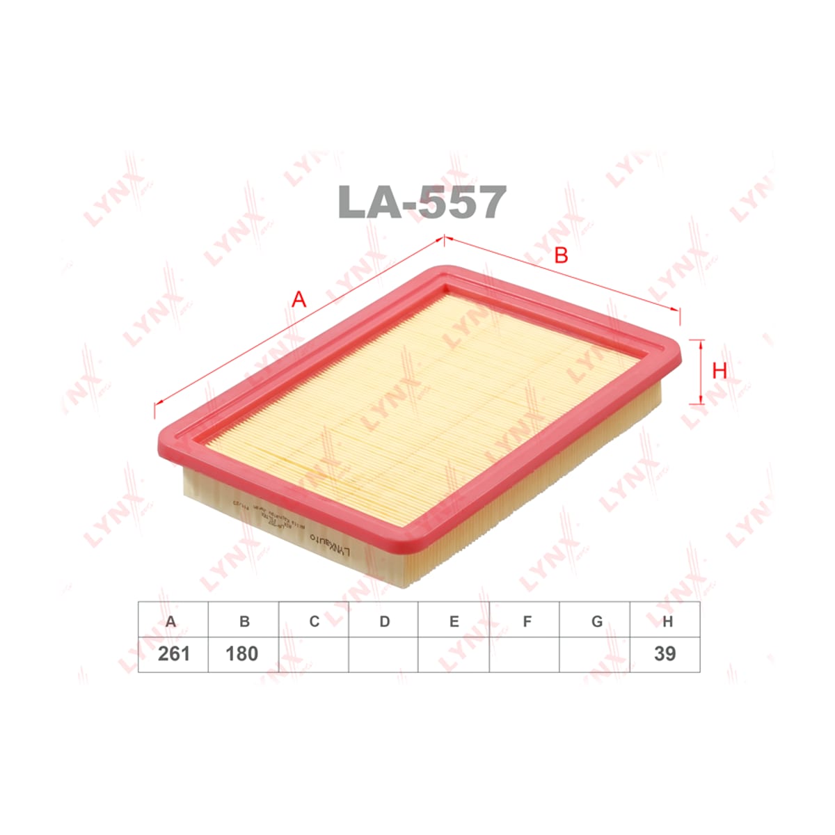 LYNXAUTO Фильтр воздушный LA557