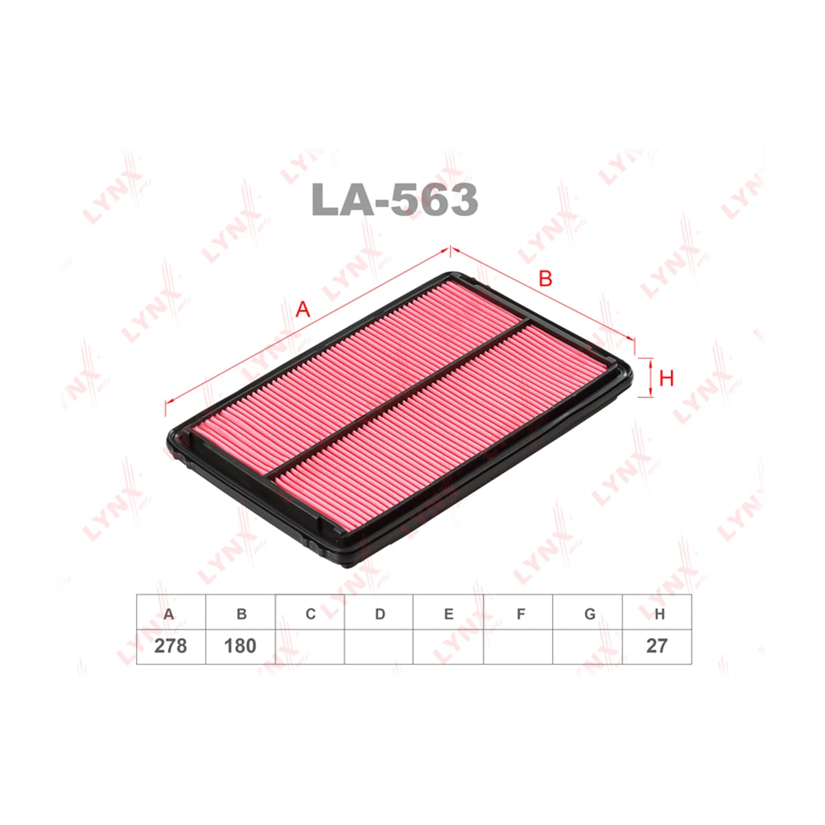 LYNXAUTO Фильтр воздушный LA563