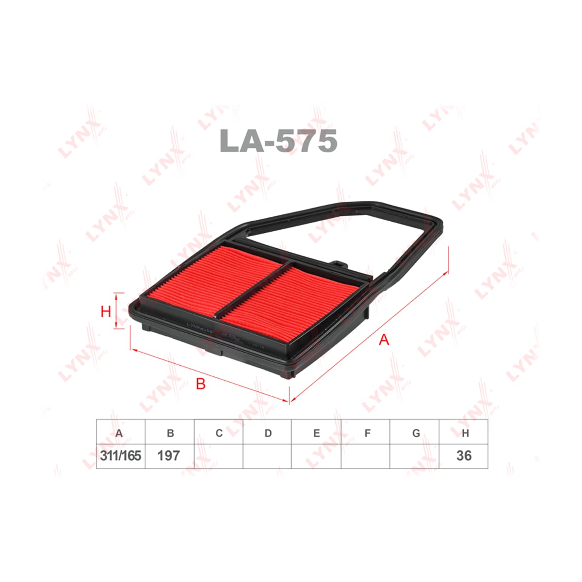 LYNXAUTO Фильтр воздушный LA575