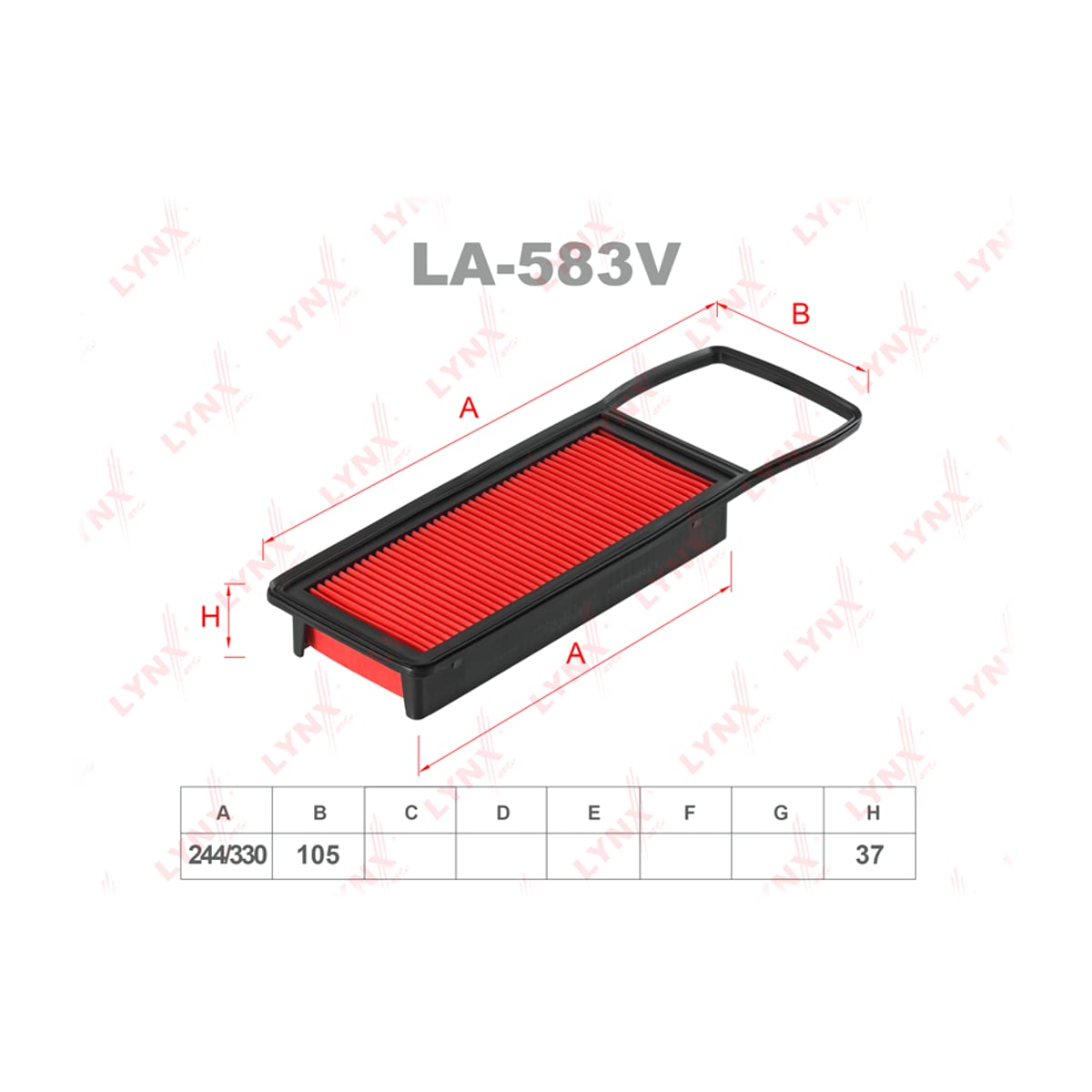 LYNXAUTO Фильтр воздушный LA583V