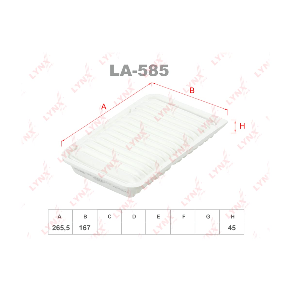 LYNXAUTO Фильтр воздушный LA585