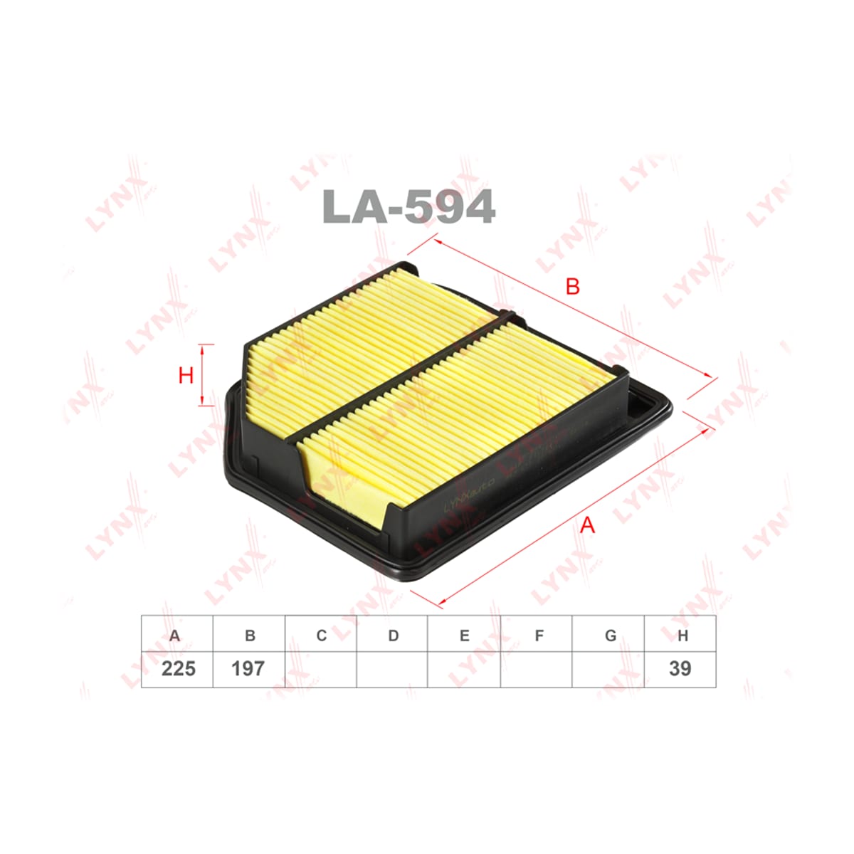 LYNXAUTO Фильтр воздушный LA594