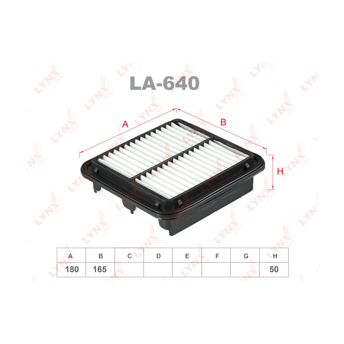 LYNXAUTO Фильтр воздушный LA640
