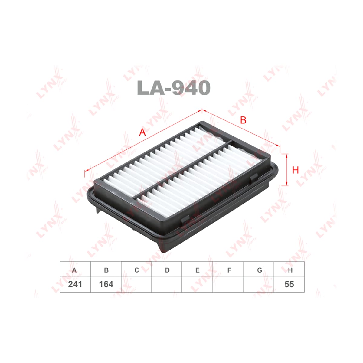LYNXAUTO Фильтр воздушный LA940