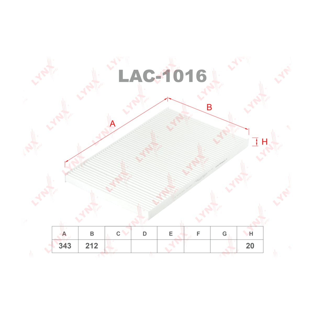 LYNXAUTO Фильтр салона LAC1016