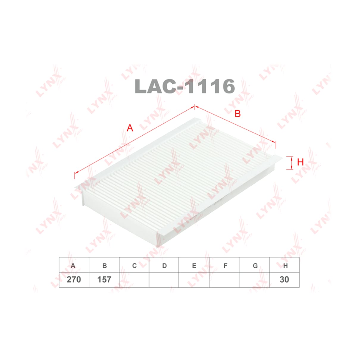 LYNXAUTO Фильтр салонный LAC1116