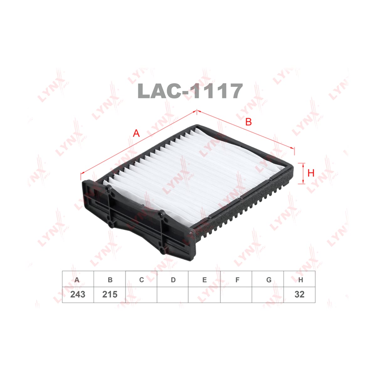LYNXAUTO Фильтр салонный LAC1117