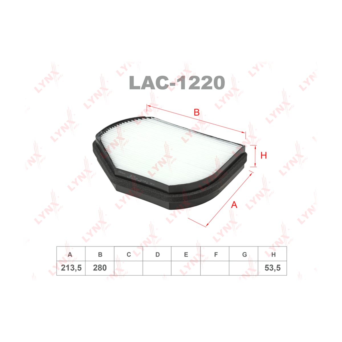 LYNXAUTO Фильтр салонный LAC1220
