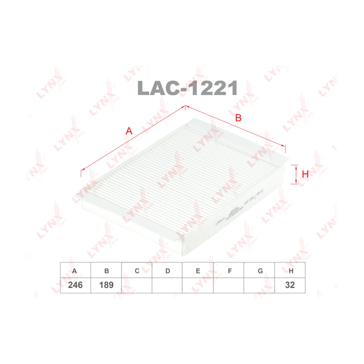 LYNXAUTO Фильтр салонный LAC1221