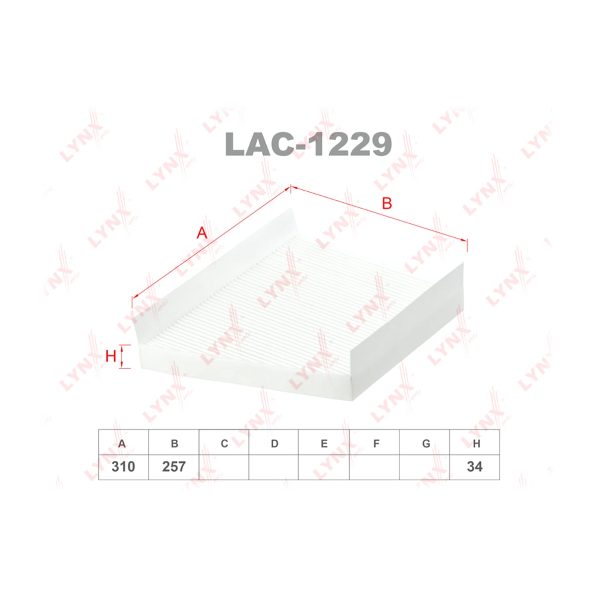 LYNXAUTO Фильтр салона LAC1229
