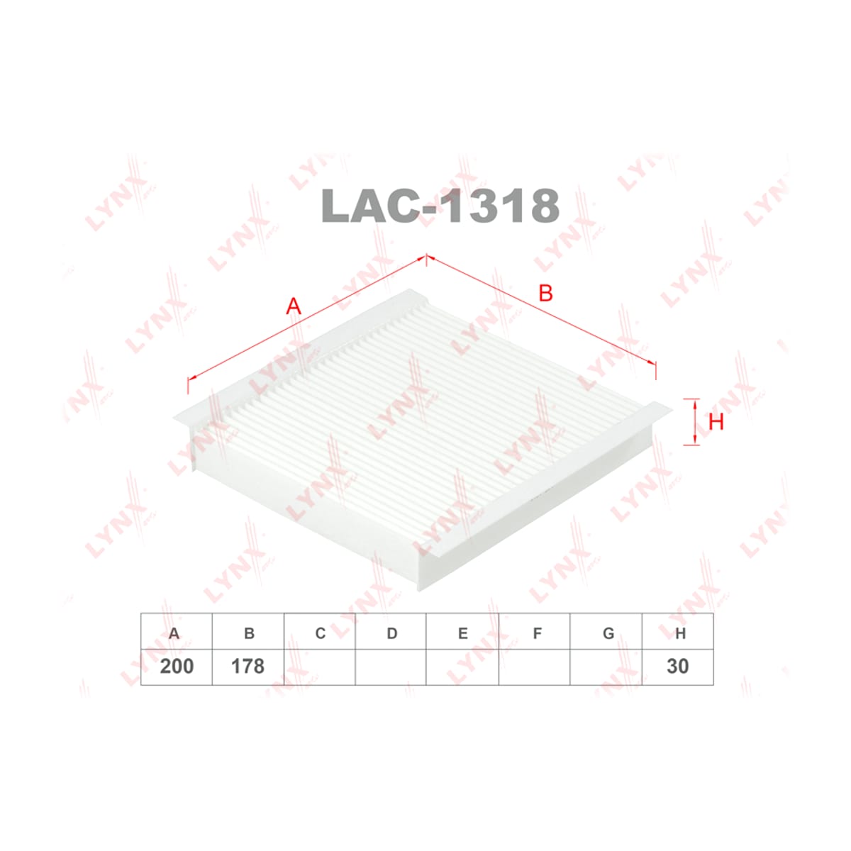 LYNXAUTO Фильтр салона LAC1318