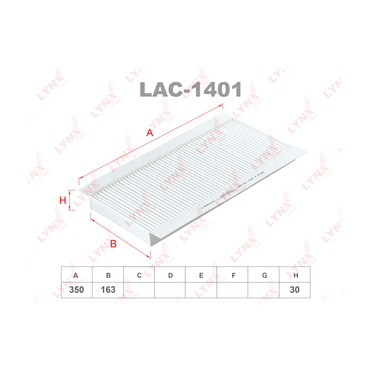 LYNXAUTO Фильтр салона LAC1401